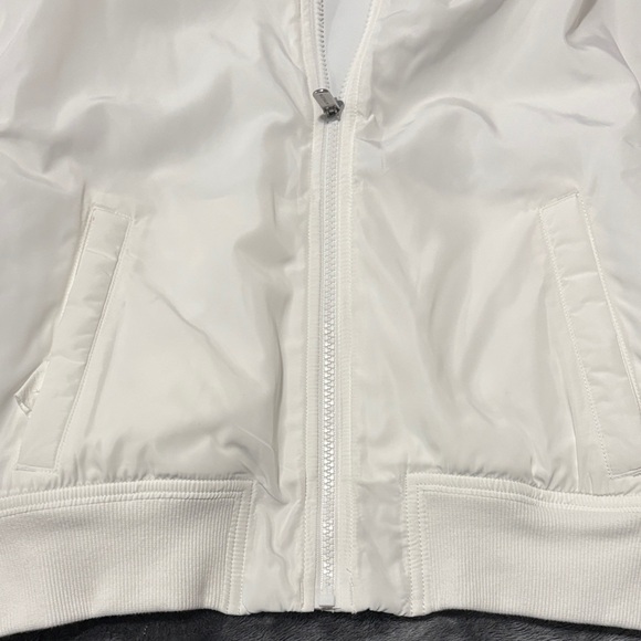 Athleta Women's White Bomber Jacket - Picture 4 of 5